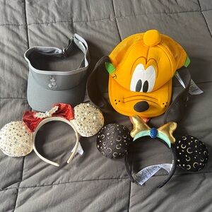 Disney Gray, Yellow, and Black Headwear Set